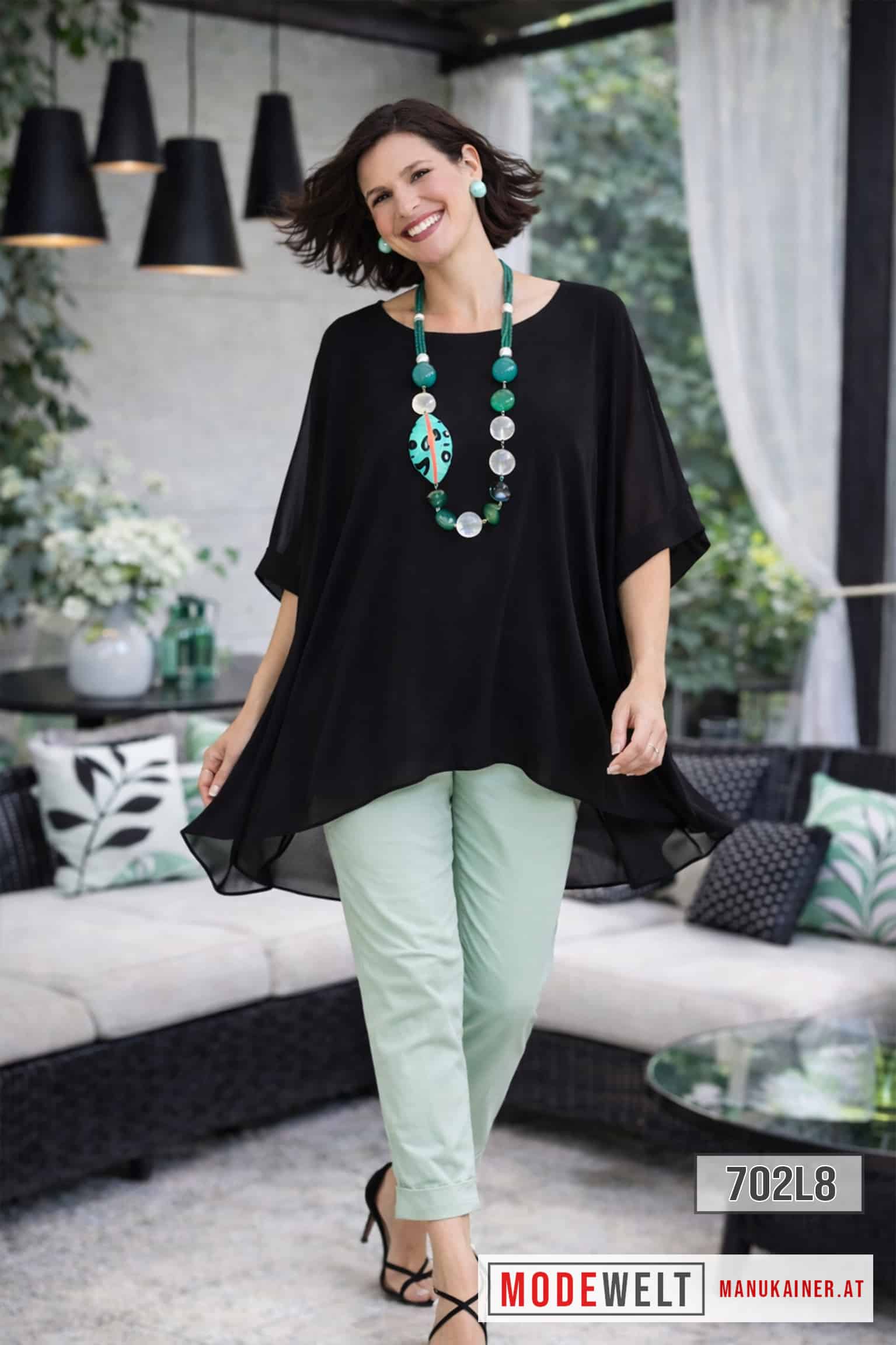 FledermausBluse Lady Black|Gr. UNI 42-48+|