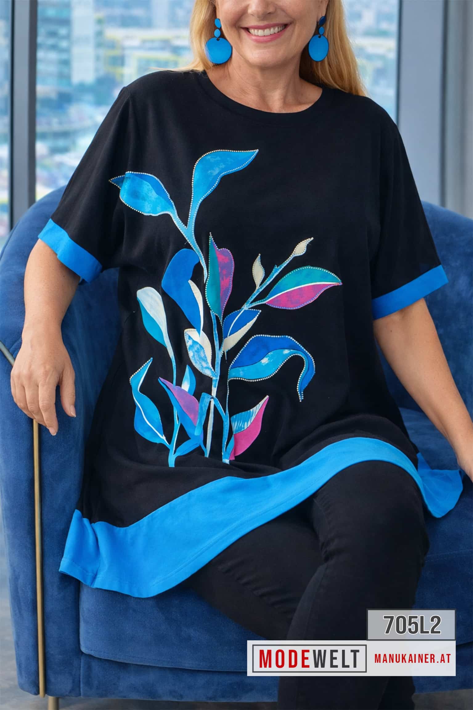 ✨ Blue Happiness – Tunika mit Wow-Effekt