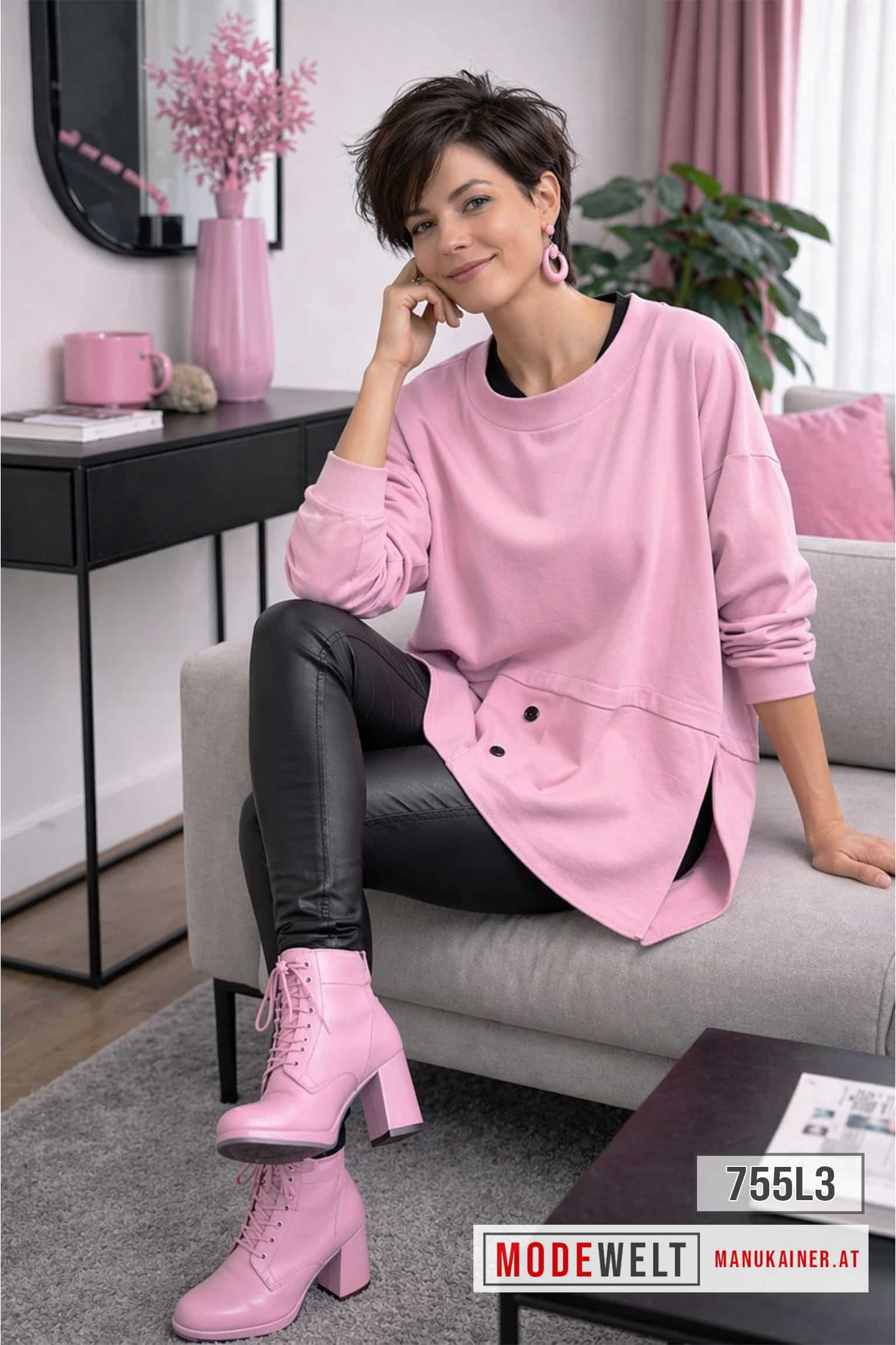 SweaterShirt Cindy Pink Delight |Gr. UNI 38-48+|