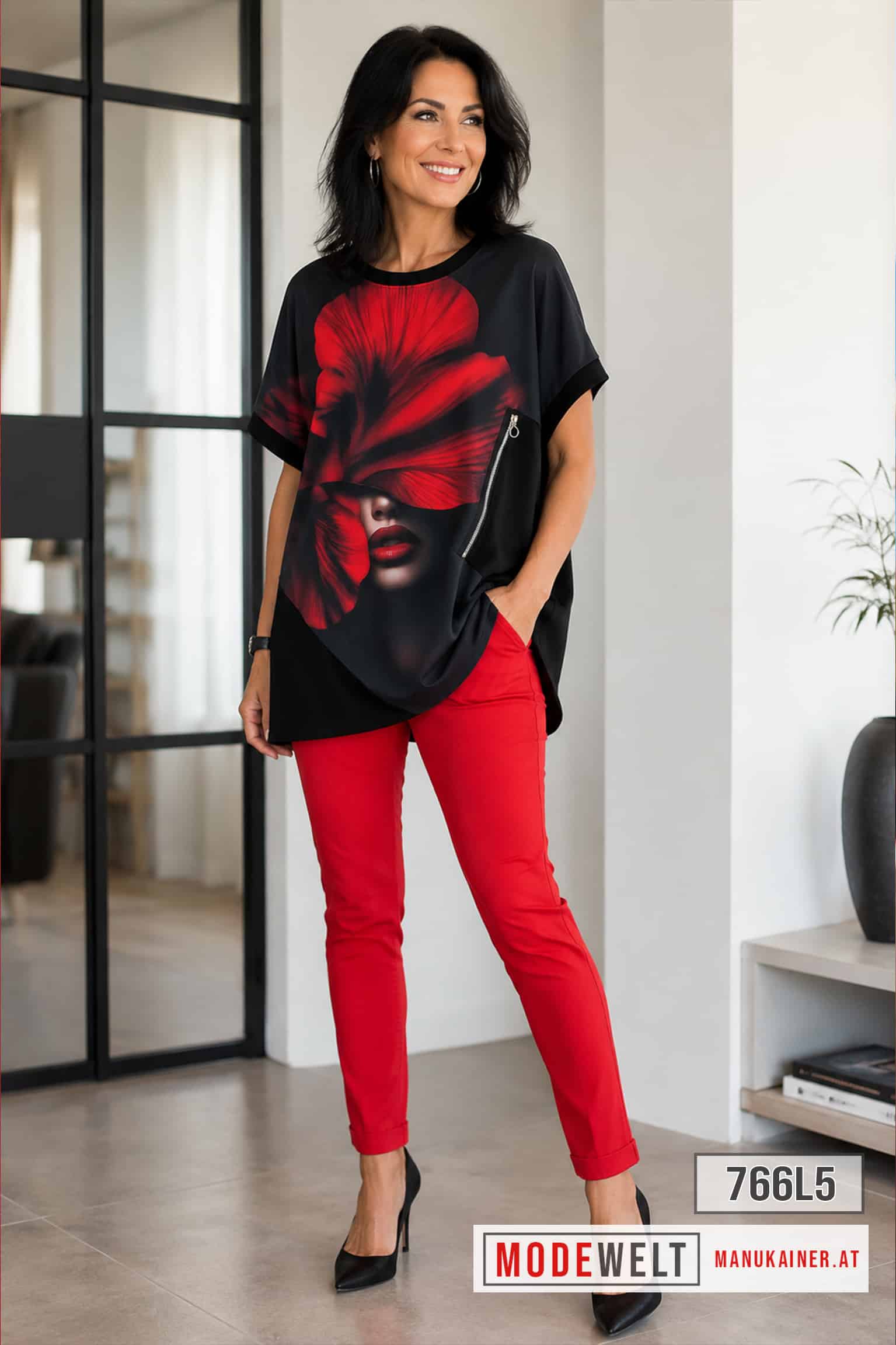 ShirtTunika Lady Red |Gr. UNI 38-48|